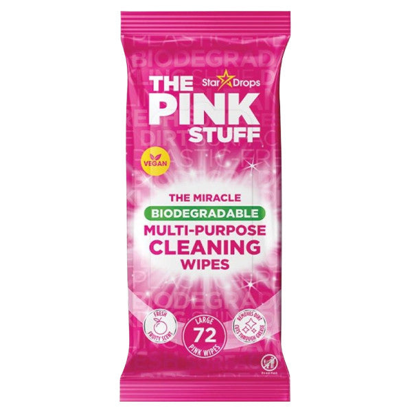 The Pink Stuff Lingettes nettoyantes antibactériennes biodégradables 72 pièces - Édition limitée