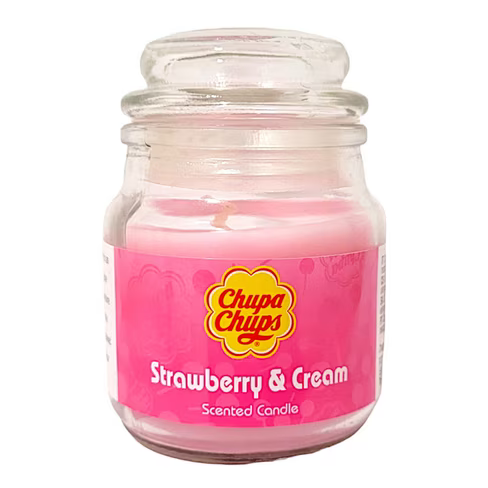 Bougie Parfumée Chupa Chups 85g - Fraise &amp; Crème